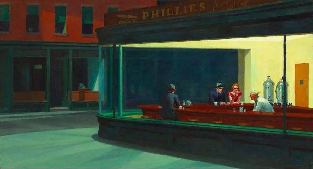 14《夜鹰》Edward Hopper  图片来源于网络_调整大小.jpg